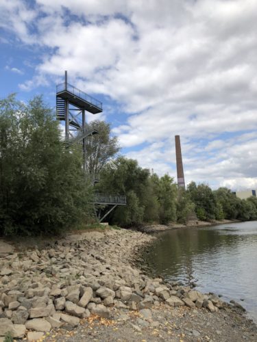 Der Aussichtsturm am alten Hafen von Kostheim 2018