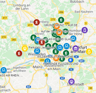 Entdecke unsere getesteten Ausflugsziele direkt auf der interaktiven Karte.